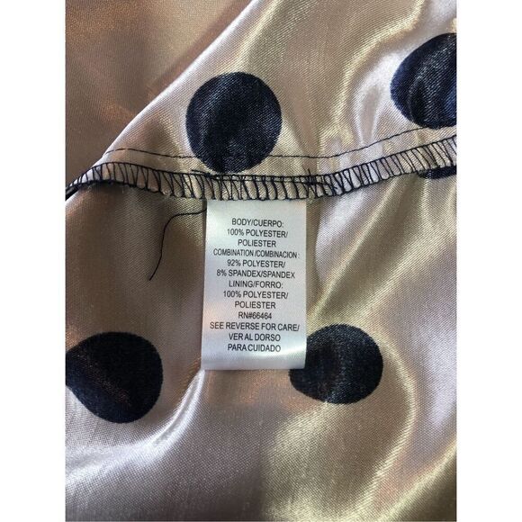 SD Collection Women’s Navy Blue Polka Dot Striped Tank Dress Size 12P NWT - Picture 5 of 6